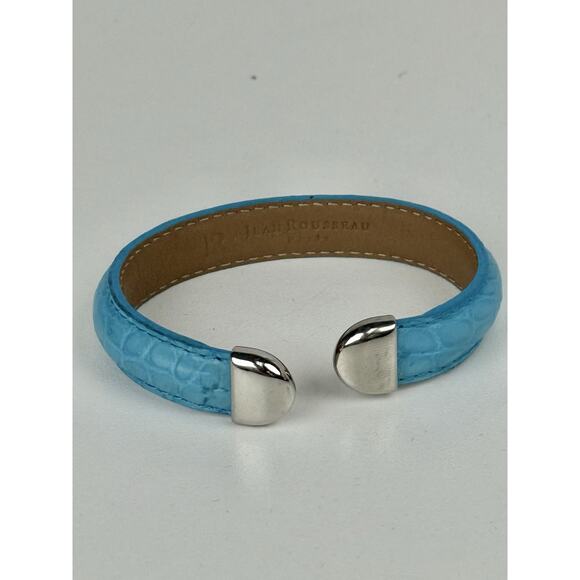 Jean Rousseau NEPTUNE BRACELET INDIAN Blue Alligator Leather - Picture 3 of 4